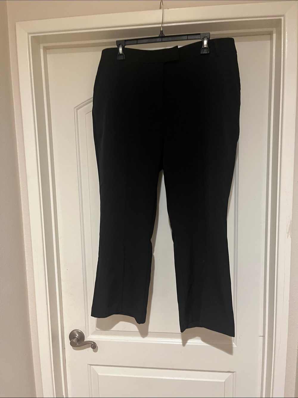 Classic High-Rise Black cropped Pants for Women